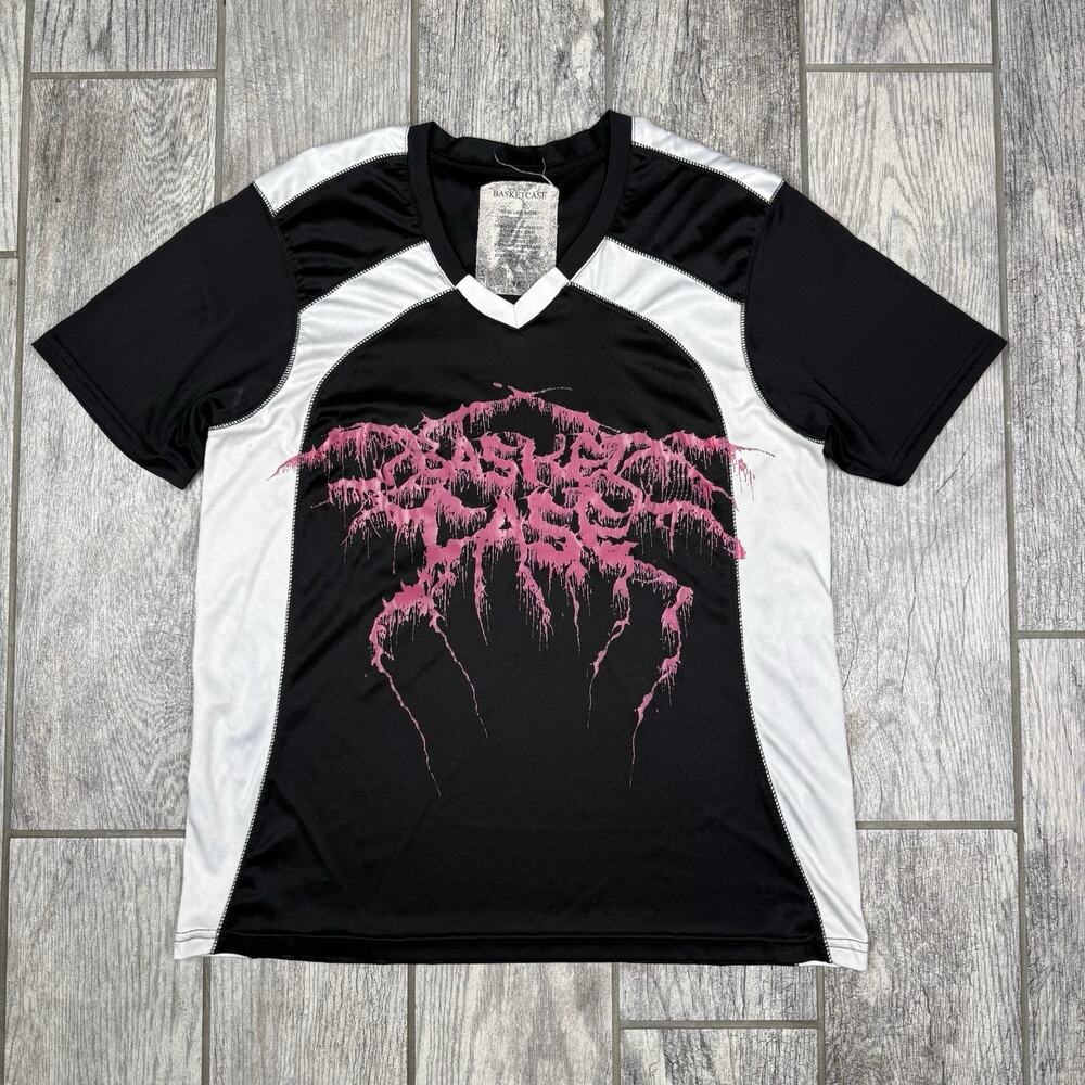 Basketcase Gallery Punk Goth Jersey Tee Y2K Alternative Black Shirt Size M